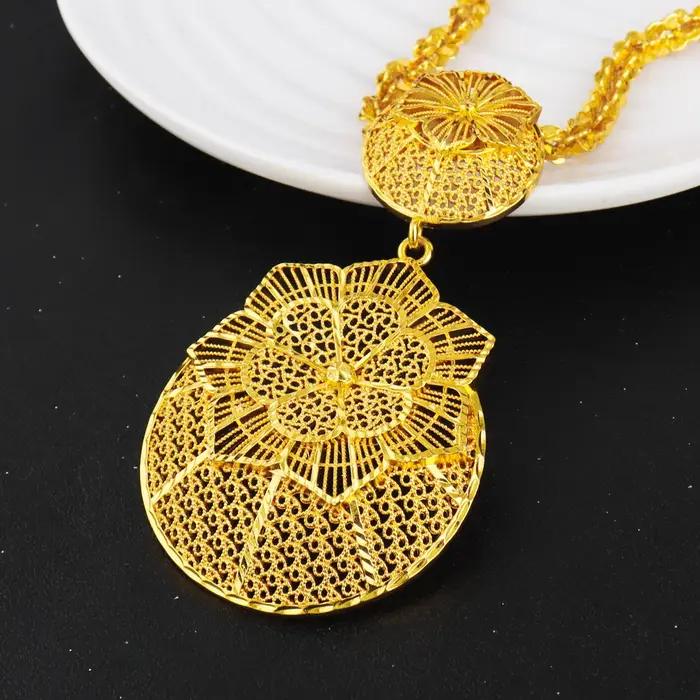 Ensemble de bijoux nigérians or torsadé pour femmes cérémonies de mariage occasions spéciales