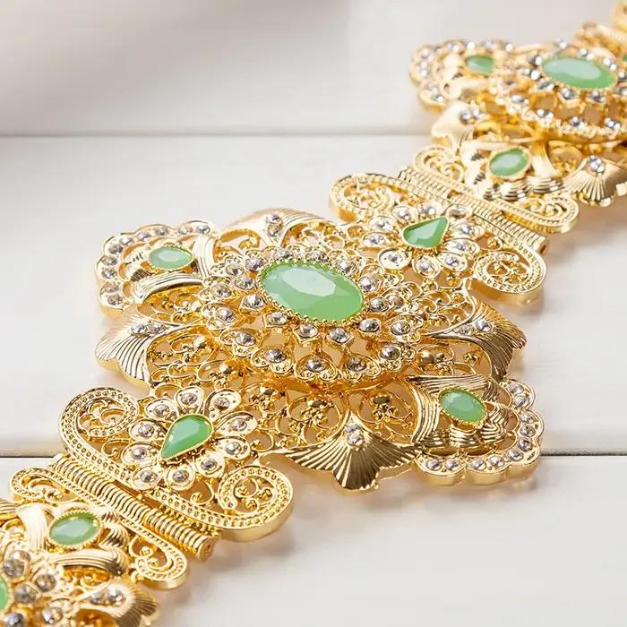 Bijoux De Luxe En ou Style Marocain Clip Fleur Creuse Arad Mariage Dérsynchronisation Patients Environnement accessoire
