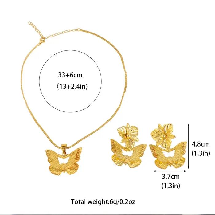 Ensemble de boucles d'oreilles et collier pour femmes