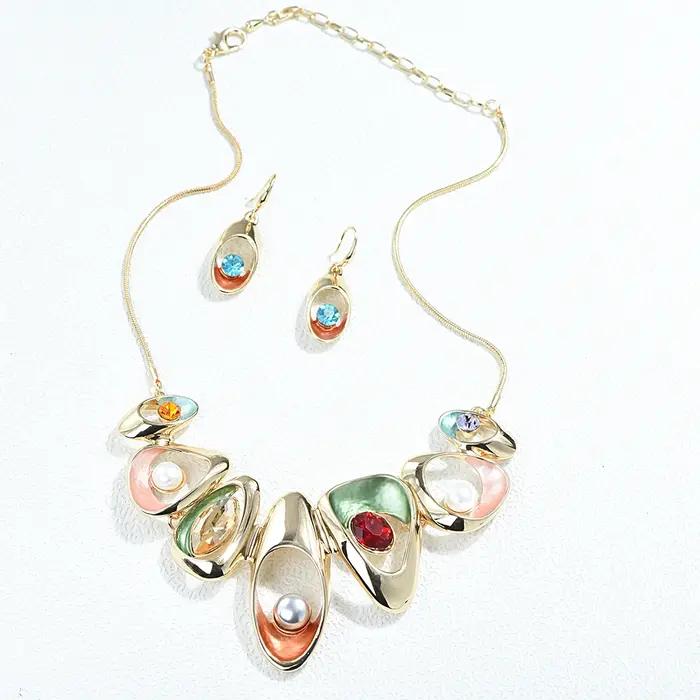 Ensemble de bijoux de luxe en or pour femmes