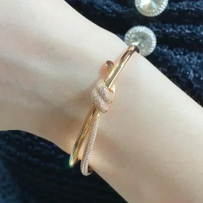 SFE – bracelet européen en or rose pour femmes