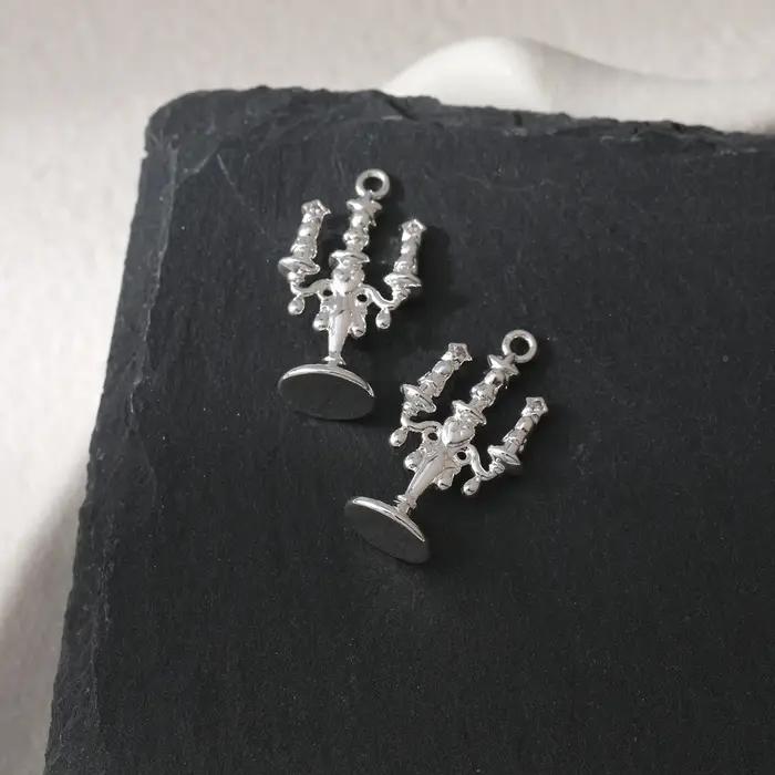 2 pièces 14K plaqué or Vintage palais bougie pendentif boucles d'oreilles colliers résultats bijoux bricolage fabrication fournitures accessoires faits à la main