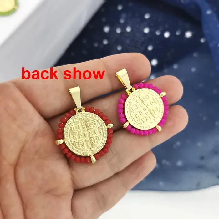 Collier Vierge Marie en acier inoxydable avec breloque zircone cubique pour femmes styles modernes occasions spéciales