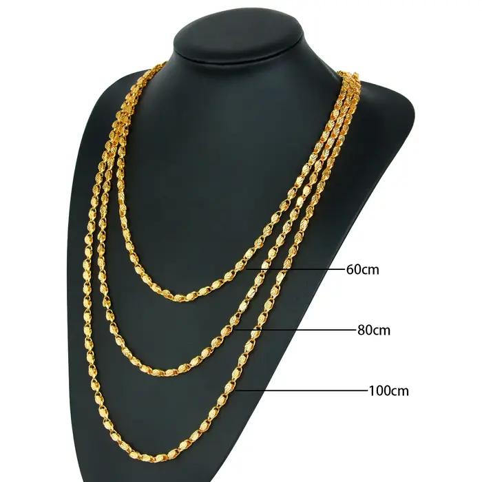 Nigeria mariée mariage Long collier 60-100 cm 21 k plaqué or algérie musulman Vintage corps chaînes turc femmes mode bijoux