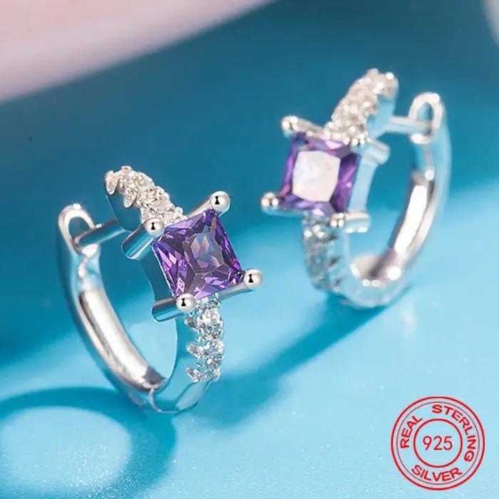 Boucles d'oreilles créoles en argent Sterling 925