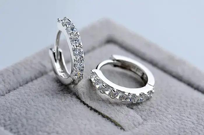 Boucles d'oreilles en argent Sterling 925 de haute qualité