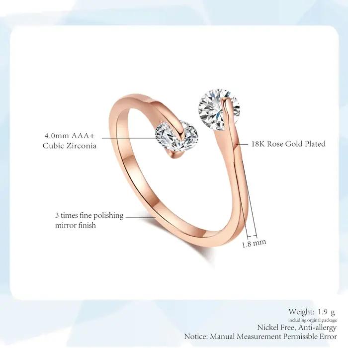 Bagues de mariage en cristal Zircon pour femmes