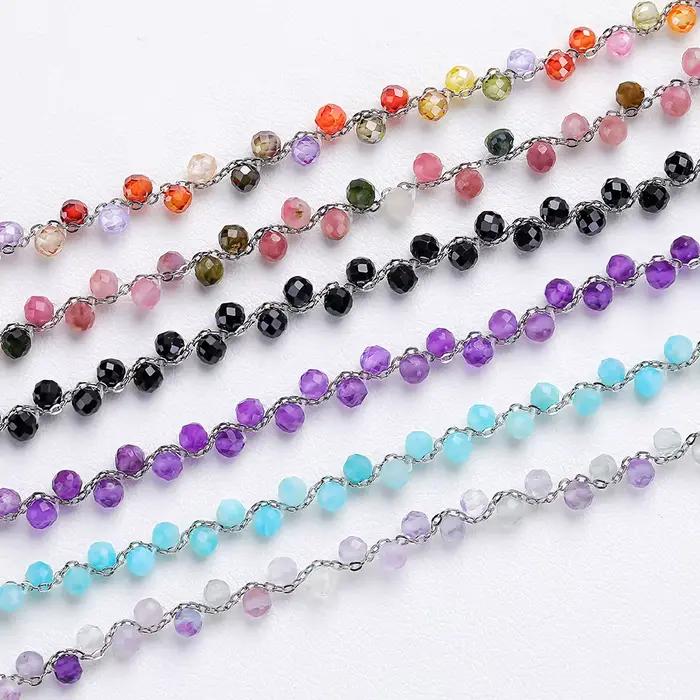 Lina Jw – Bracelet en spinelle noire en pierre naturelle pour femmes