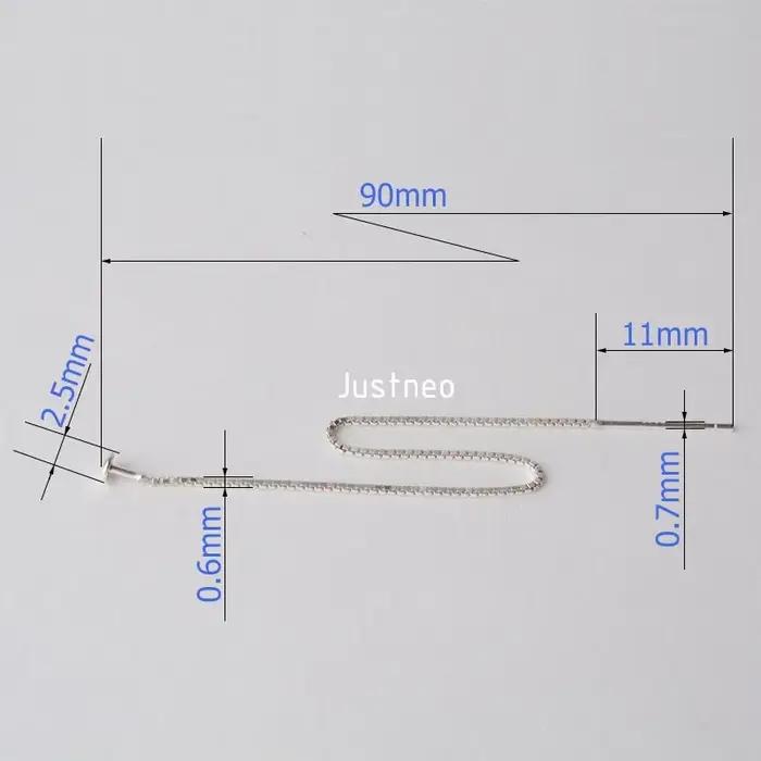 Fil d'oreille, fil d'oreille en argent sterling 925 massif