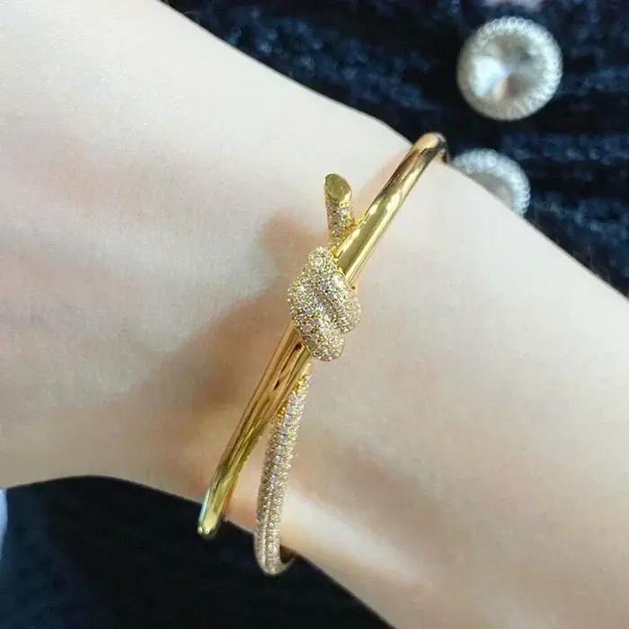 SFE – bracelet européen en or rose pour femmes