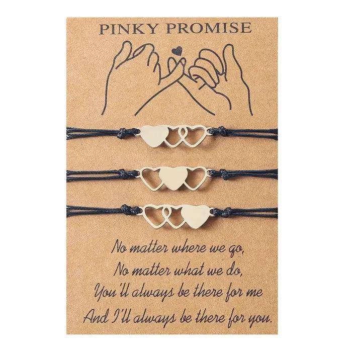 2/3/4 Pièces Ami Bracelet Amitié Correspondant Distance Coeur Bracelet Cadeau