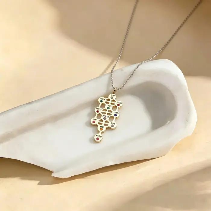 Collier Kabbalah, pendentif des dix Sephiroth