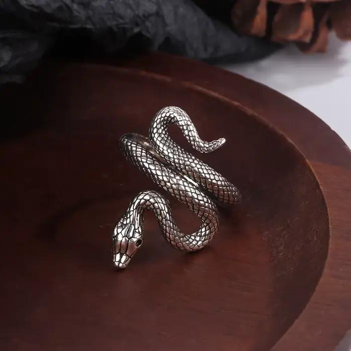 Bague Serpent en Argent Sterling 925 pour Femmes Mode Occasions Spéciales Partie Fiançailles Mariage Bijoux De Luxe Accessoires