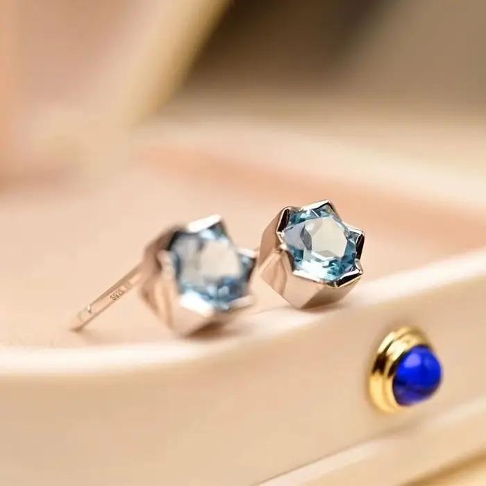 Boucles d'oreilles ITSMOS 925 sterling à la mode étoile topaze naturelle pour femmes occasions spéciales