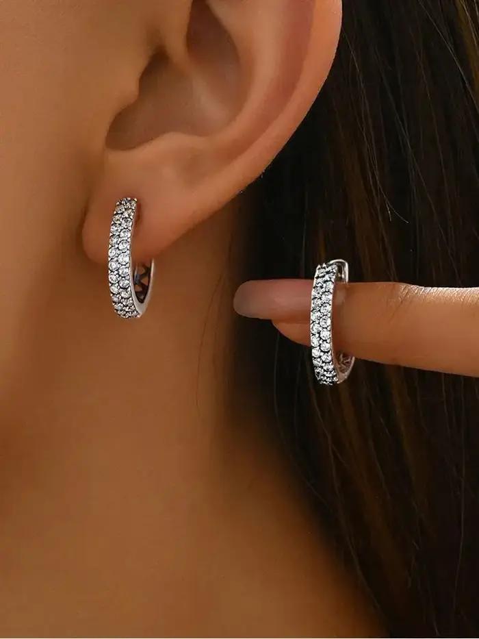 Boucles d'oreilles rondes en argent Sterling 925 pour femmes