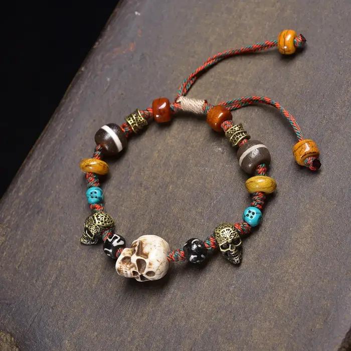 Bracelet tissé à la main avec agate