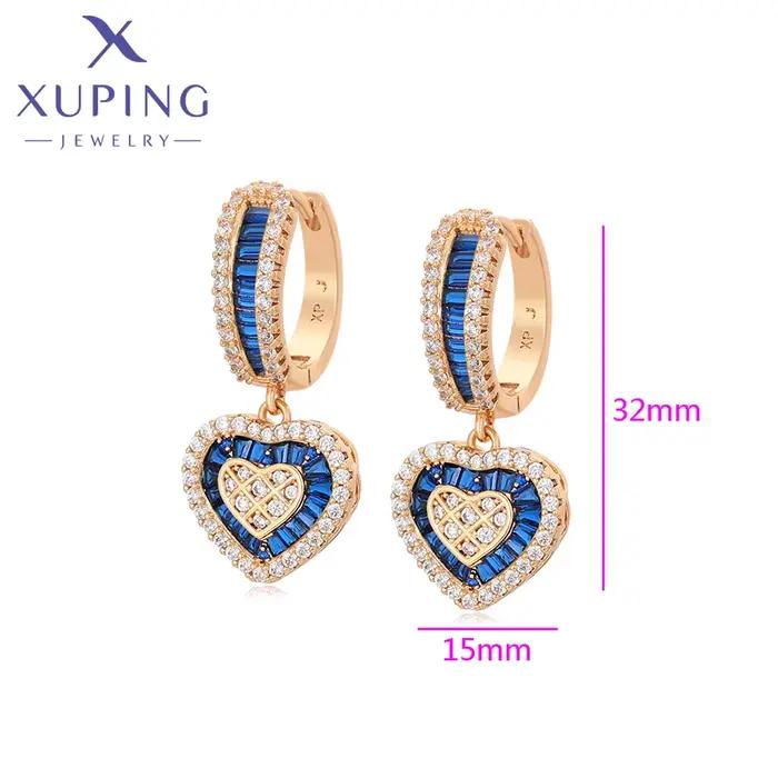 Boucles d'oreilles en forme de coeur romantique couleur or pour femmes styles modernes occasions spéciales
