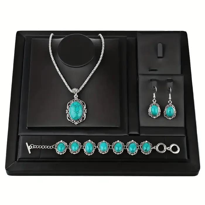 Ensemble de boucles d'oreilles et collier pour femmes