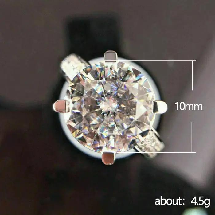 Huretailers-Bague de fiançailles de mariage classique pour femme
