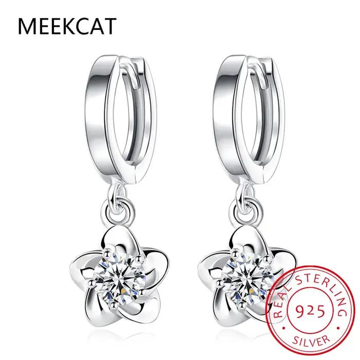 Boucles d'oreilles créoles fleur mignonnes pour filles et femmes, boucle d'oreille Huggies, bijoux a