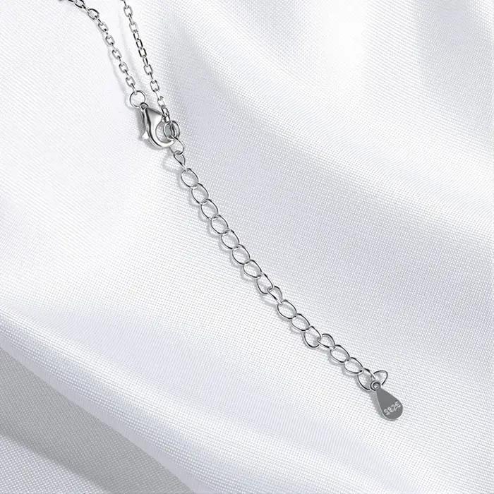 Smyoue 1-3CT Solitaire Moissanite collier pour femmes taille émeraude laboratoire diamant mariage femme