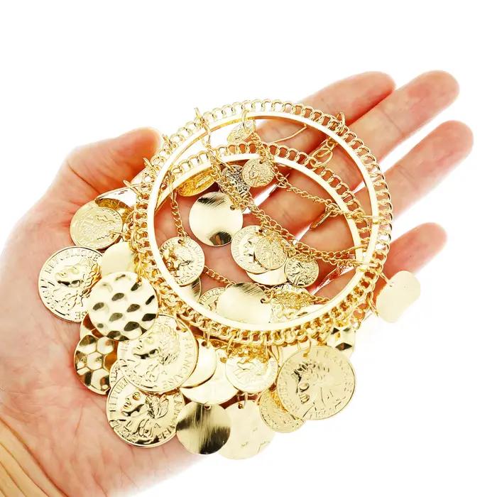 Boucles d'oreilles vintage tribales grand pendentif motifs géométriques bohèmes pour femmes occasions spéciales Halloween Noël cadeau fête