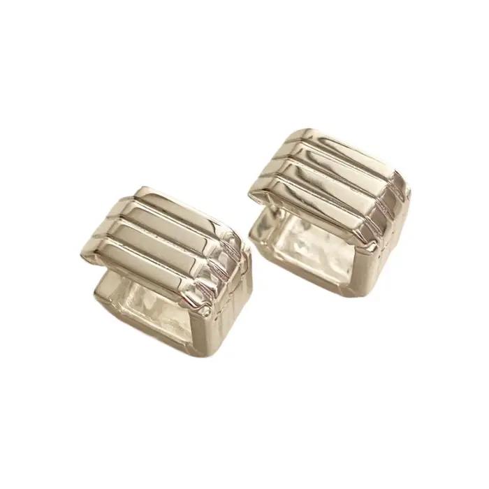 REETI 925 boucles d'oreilles en argent Sterling Styles carrés boucle d'oreille créative chaude Sexy bijoux pour les femmes cadeau personnalisé femmes bijoux