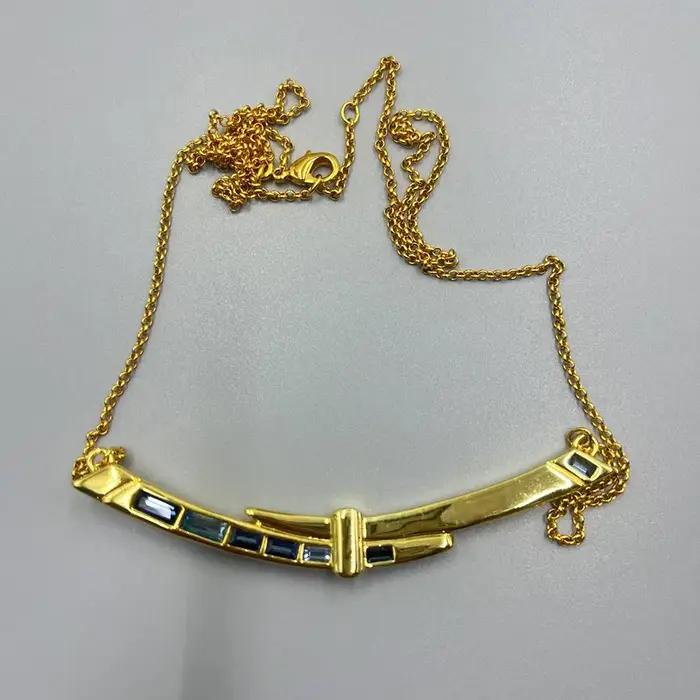 Nouveau Collier Été Scintillant en Cristal Coloré Pendentif Plantes pour Femme Occasions Spéciales Fêtes Anniversaires