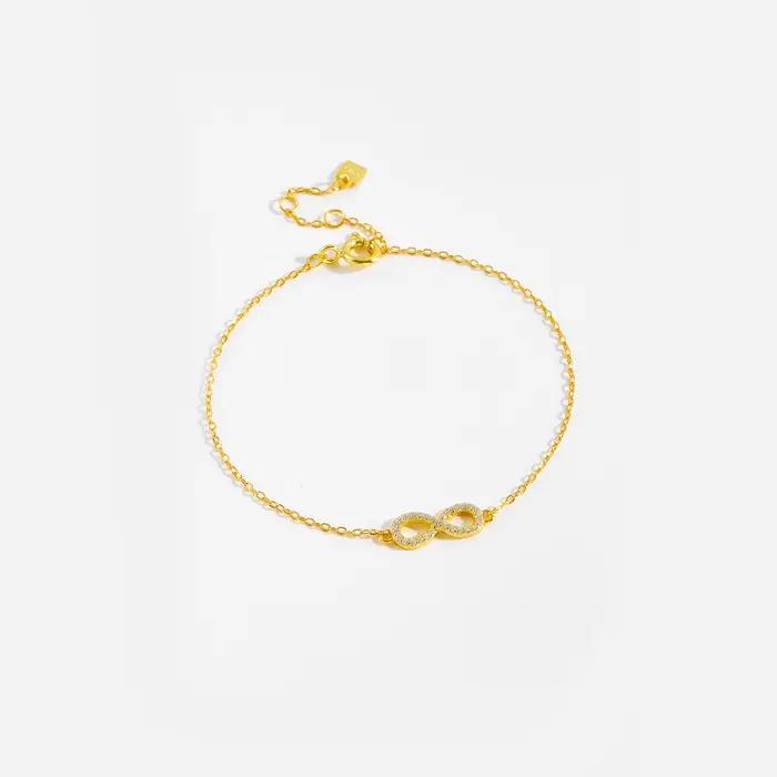 Bracelet en argent regardé 925 Clear Zunderes on Cahin