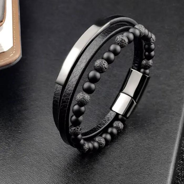 2020 bohème Bracelet à breloques Bracelet en cuir perlé hommes Chakra oeil de tigre Bracelet pour hommes femmes accessoires en acier inoxydable Bracelet