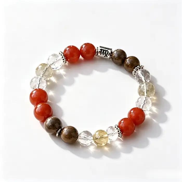 Bracelet en cristal de constellation du zodiaque 12 styles perles naturelles bijoux unisexes astrologie cadeau d'anniversaire pour femmes et hommes occasions spéciales
