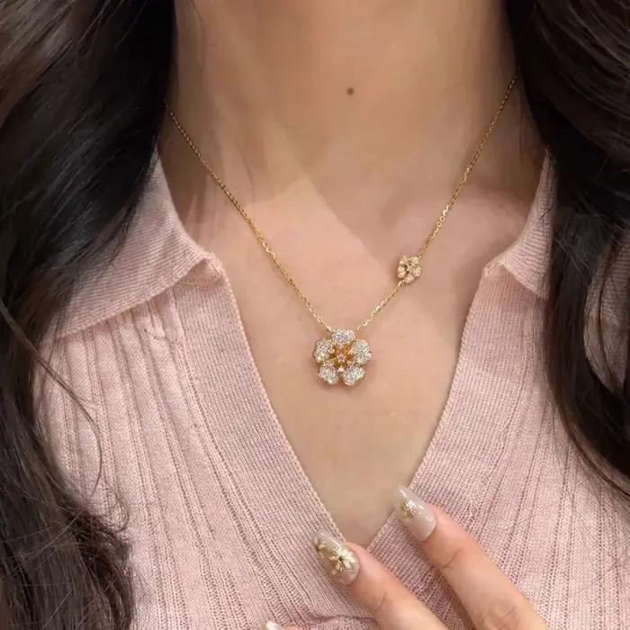 Foyimagination-Ensembles de bijoux de conception de fleurs rétro français pour femmes