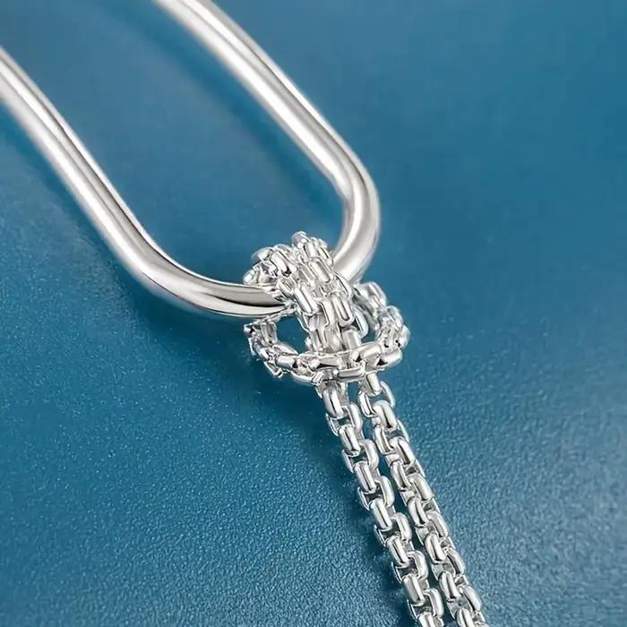Bracelet Géométrique Minimaliste en Argent S925 pour Femmes Élégantes Occasions Spéciales Cadeaux Anniversaire Noël