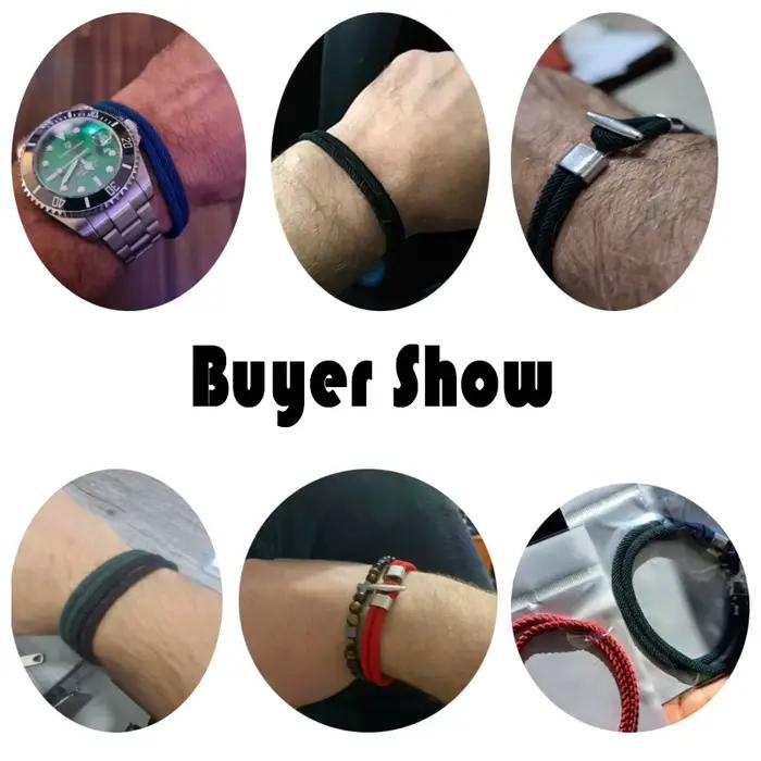 Bracelet homme minimaliste avec fil aventure en plein air alpinisme Braclet Hiphop Rock Pulseira Masculina petit ami cadeau Joias