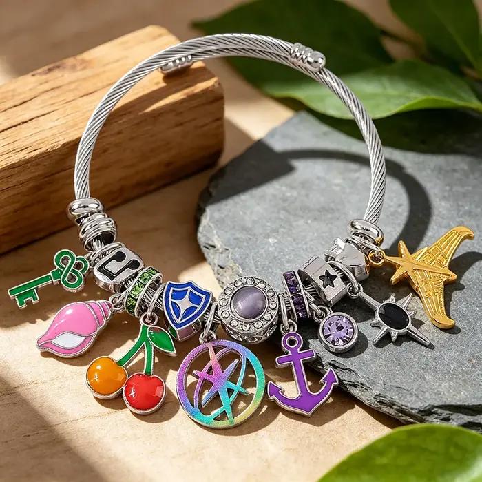 Bracelet Katseye KPop perles ajustables plaqué argent antique pour femmes style Y2K bijou amitié K-Pop