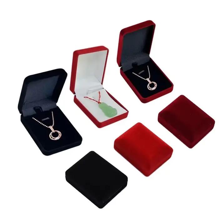 Boîte à bijoux en velours blanche bleue rouge pour rangement organisation cadeau d'anniversaire demande en mariage trésors personnels