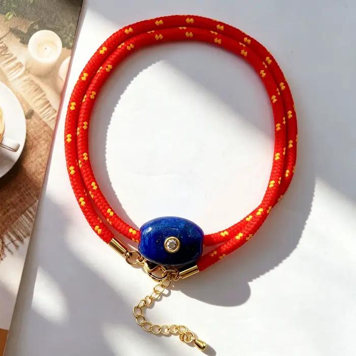 Collier de perles en pierre semi-précieuse avec motif cœur artisanal pour femmes et hommes occasions spéciales et quotidien