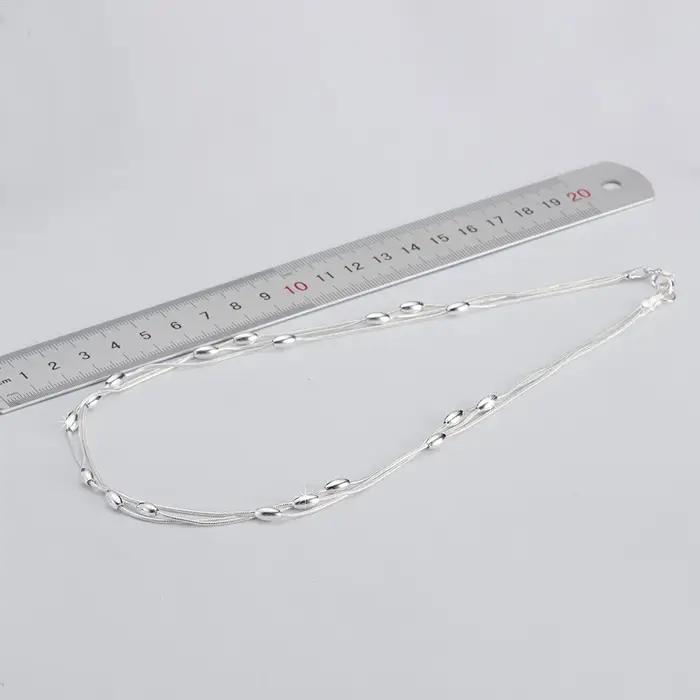 Collier de perles en argent sterling 925 pour femmes élégantes occasions spéciales bijoux cadeaux de noël mariage