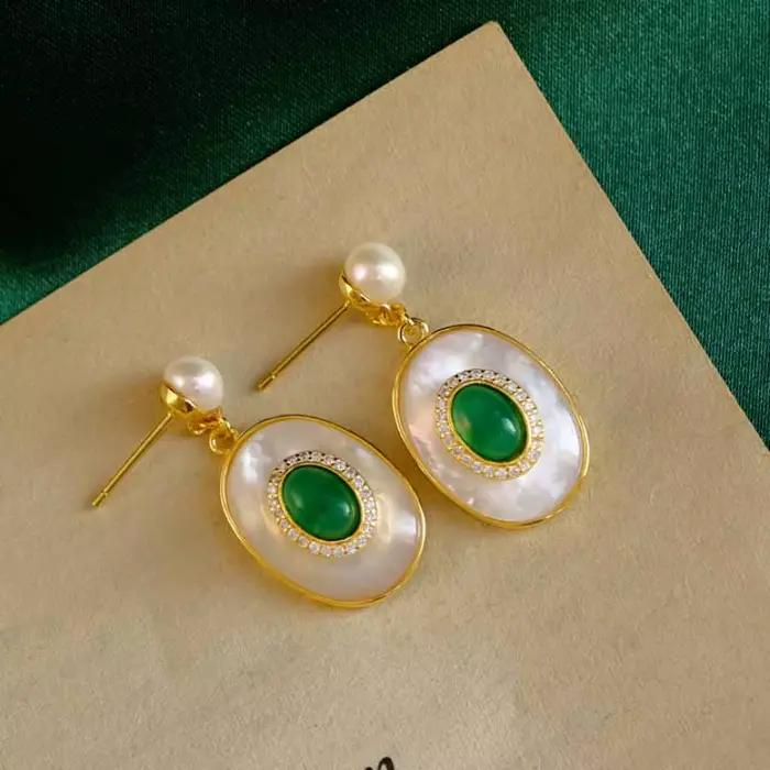 Boucles d'oreilles en lapis-lazuli et zirconium pour femmes, style vintage, mariage, bijoux pendantes