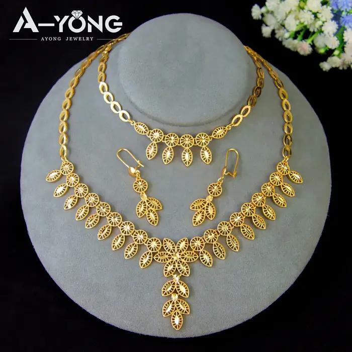 Parure de bijoux de mariage de luxe de Dubaï