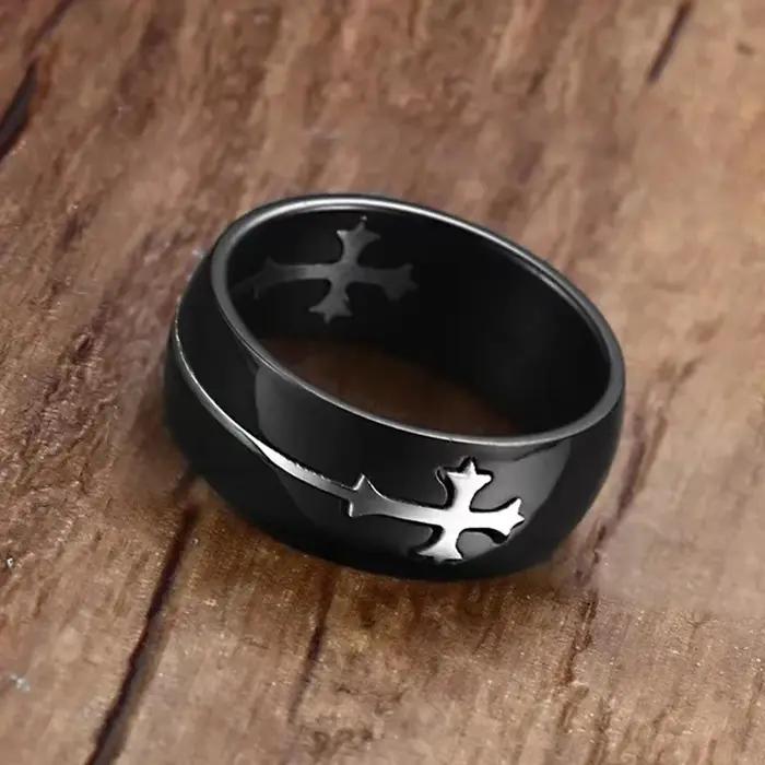 Bague croisée couleur or argent pour femmes et hommes