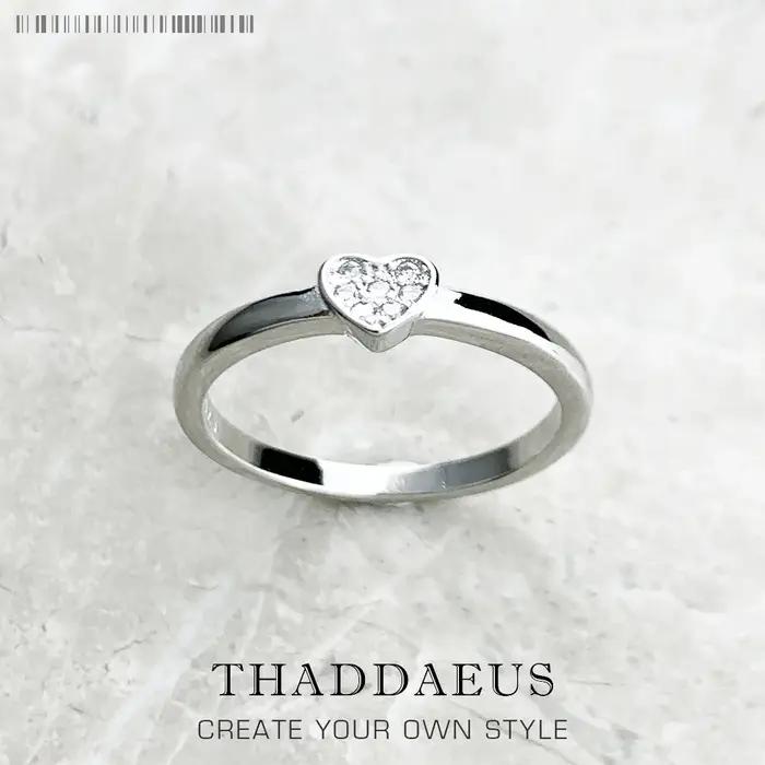 Bague en argent sterling 925 romantique sertie de zirconium blanc cœur à offrir pour occasions spéciales engagement mariage noël