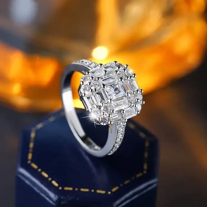 Bague de fiançailles Simple en zircone pour femmes, bijoux de mariage minimalistes en argent 925, cadeau de promesse pour elle