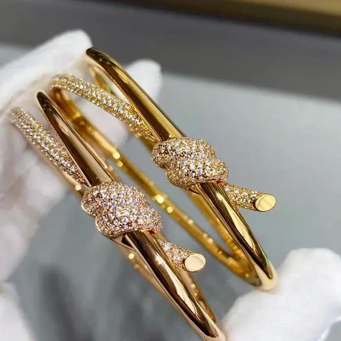 SFE – bracelet européen en or rose pour femmes