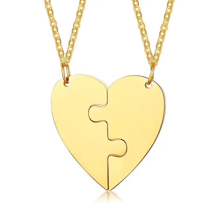 Colliers d'amitié BFF personnalisables en acier inoxydable avec pendentif cœur pour femmes pour toutes les occasions spéciales