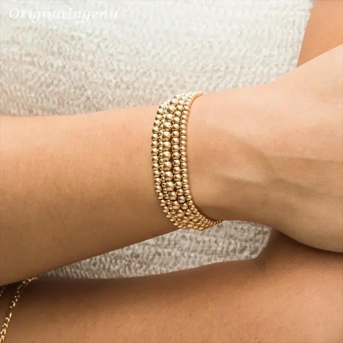 Bracelet de perles en or fait à la main