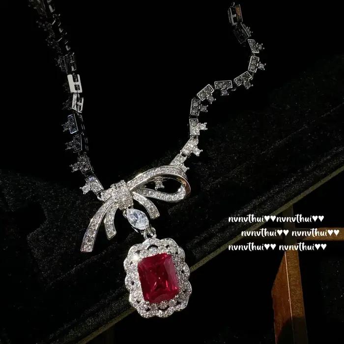 Ensemble de bijoux nœud papillon élégant exquis, argent 925, tempérament, cubique complet, contre-indiqué, zircone, noble, anneau ouvert, boucle d'oreille, collier, document, nouveau