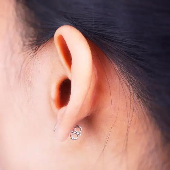 Lot de 100 boucles d'oreilles en acier inoxydable