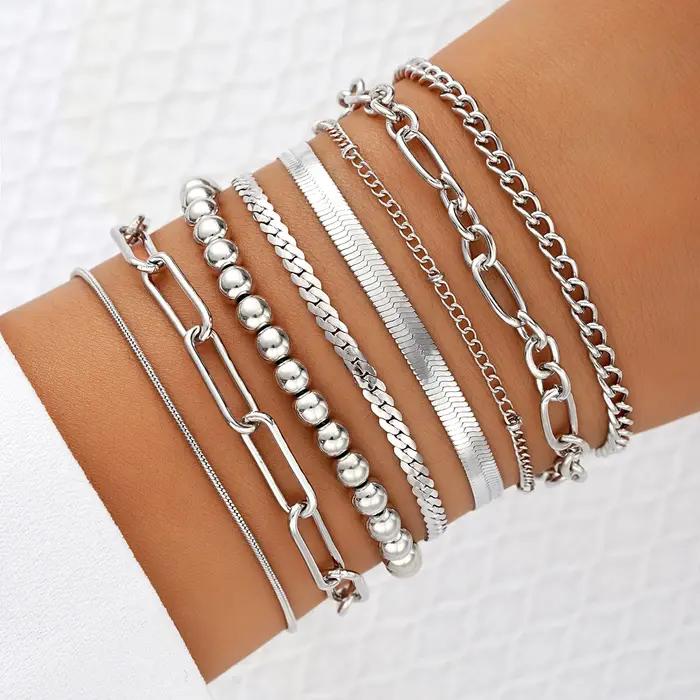 Bracelets plaqués or 14 carats délicats pour femmes et adolescentes style moderne à la mode pour les occasions spéciales