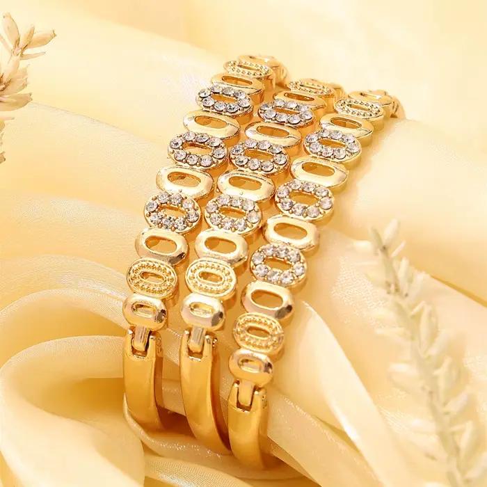 Bracelet marocain pour femmes, bijoux de mariée du moyen-orient incrustés de strass, cadeau de festival de style bohème
